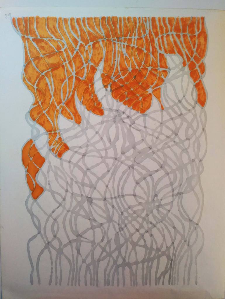 Original Abstract Drawing by Marilyn Lowe