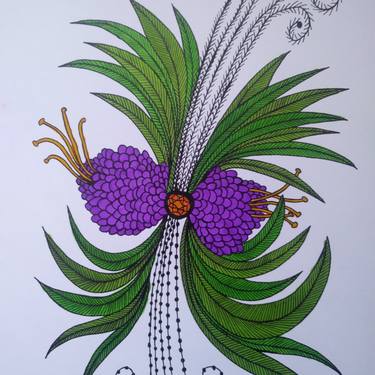 Original Floral Drawings by Marilyn Lowe