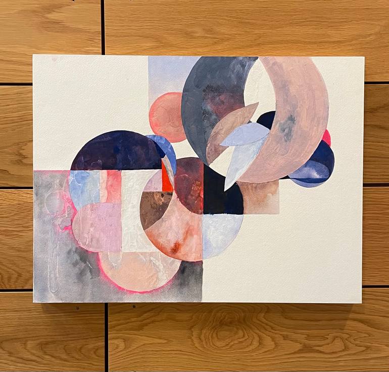 Original Abstract Outer Space Painting by Erin Mccluskey Wheeler
