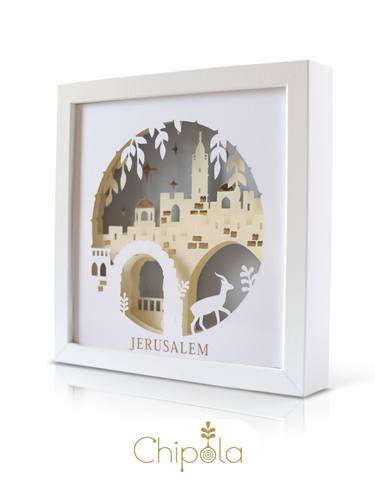 Jerusalem paper art with LED light - Limited Edition of 999 thumb