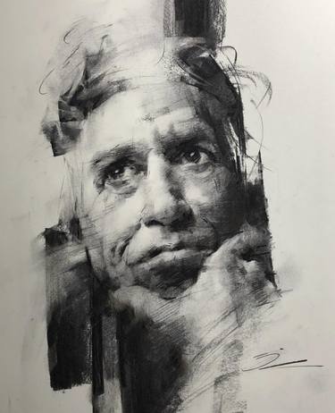 Original Abstract Portrait Drawings by Shima Rabiee