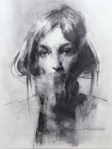 Original Abstract Portrait Drawings by Shima Rabiee