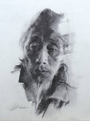 Original Abstract Portrait Drawings by Shima Rabiee