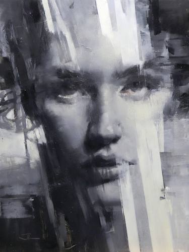 Original Abstract Portrait Paintings by Shima Rabiee
