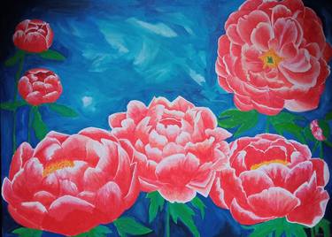 Original Expressionism Floral Paintings by Noeme Marie Adolfo