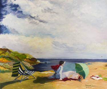 Original Impressionism Beach Paintings by Moayed Shlemon