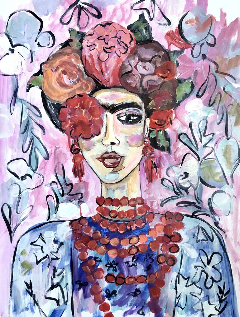 Frida Kahlo Painting by Gala Turovskaya | Saatchi Art