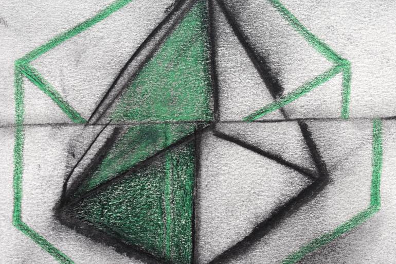 Original Abstract Geometric Drawing by Pat Broughton