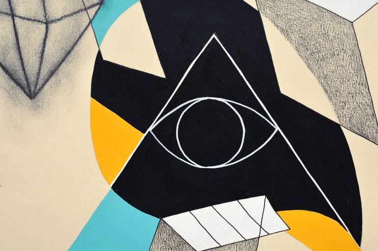 Original Abstract Fantasy Drawing by Pat Broughton