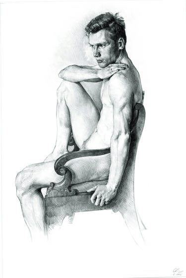 Original Realism Nude Drawings by Sergey Svetlakov
