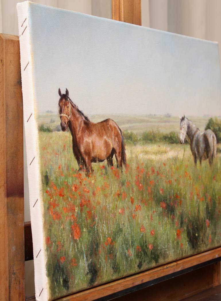 Original Realism Horse Painting by Darko Topalski