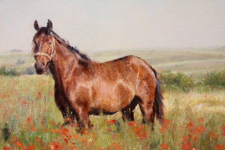 Original Realism Horse Painting by Darko Topalski