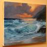 Sunset Seascape Painting by Darko Topalski - Side