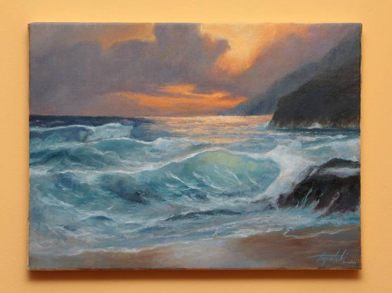 Original Realism Seascape Painting by Darko Topalski