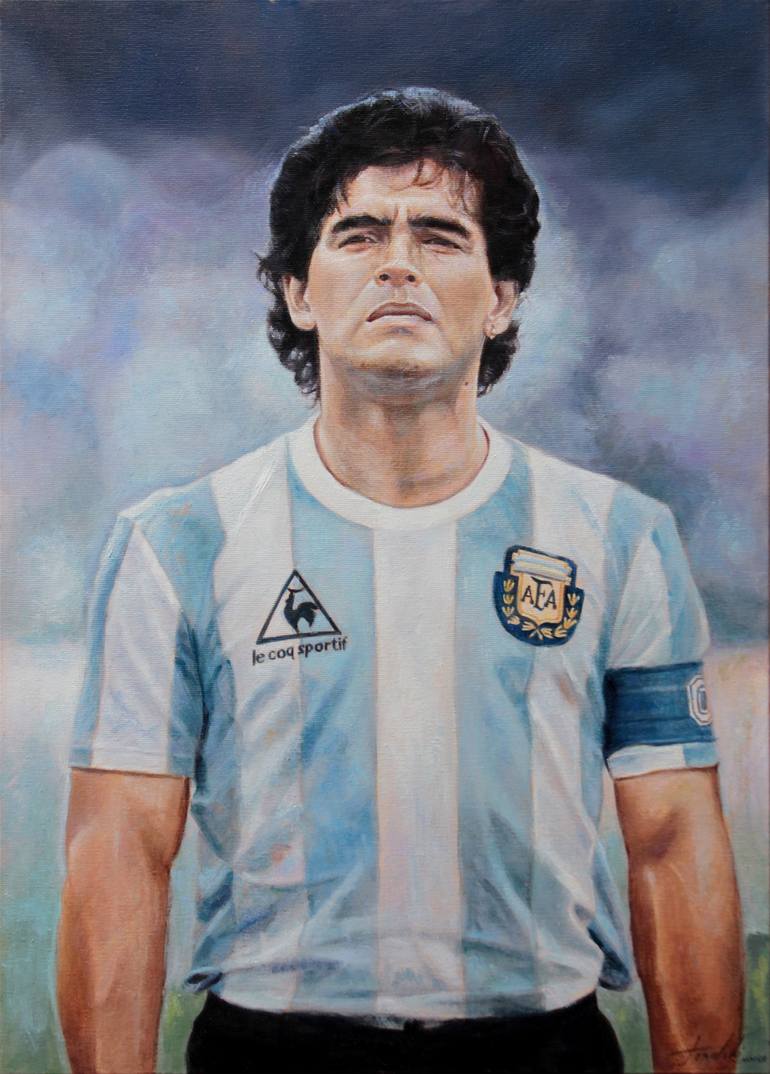 Diego Armando MARADONA Painting by Darko Topalski | Saatchi Art