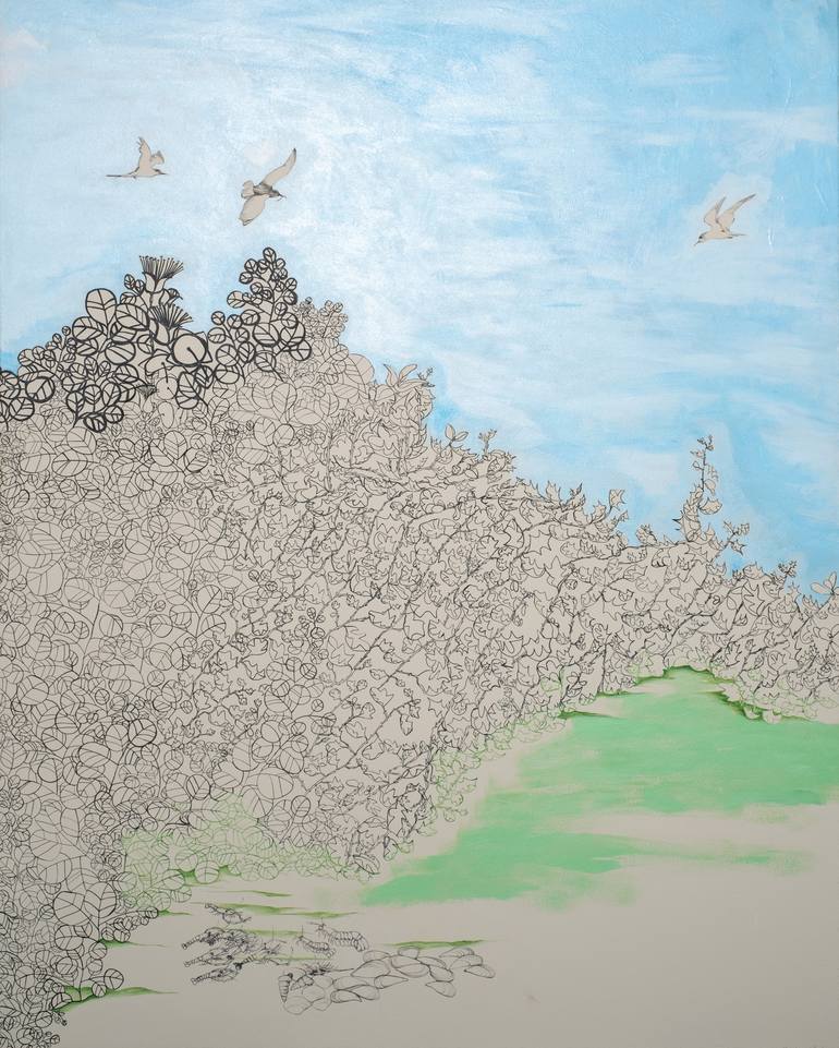 Original Documentary Landscape Painting by Fuen Chin