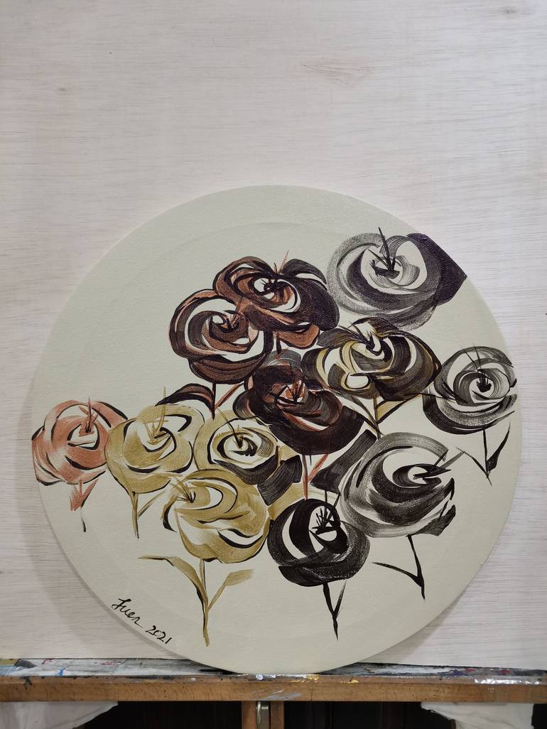 Original Floral Painting by Fuen Chin