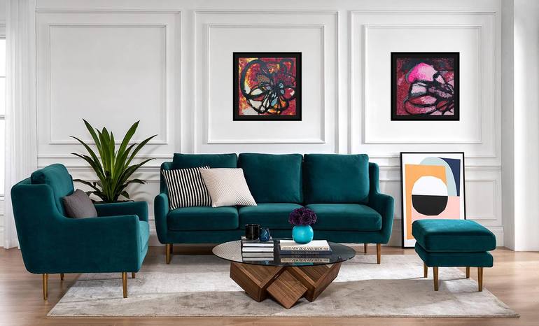 Original Abstract Expressionism Abstract Painting by Fuen Chin