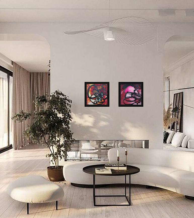 Original Abstract Expressionism Abstract Painting by Fuen Chin
