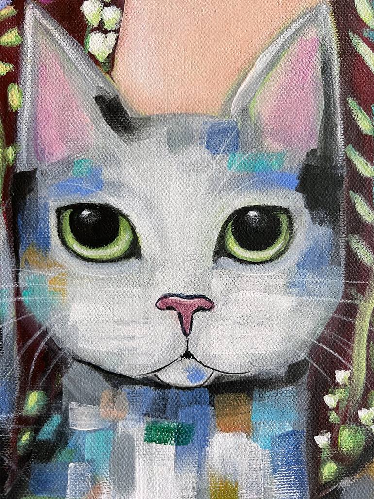 Original Cats Painting by Juli Cady Ryan