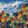 Inspired by my daughter who has such a big, colorful personality and was born in October.
The background was created using fluid acrylic paint with pouring medium, taking steps to manipulate the paint in a very controlled way.