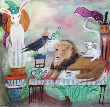 Print of Fine Art Animal Paintings by Juli Cady Ryan