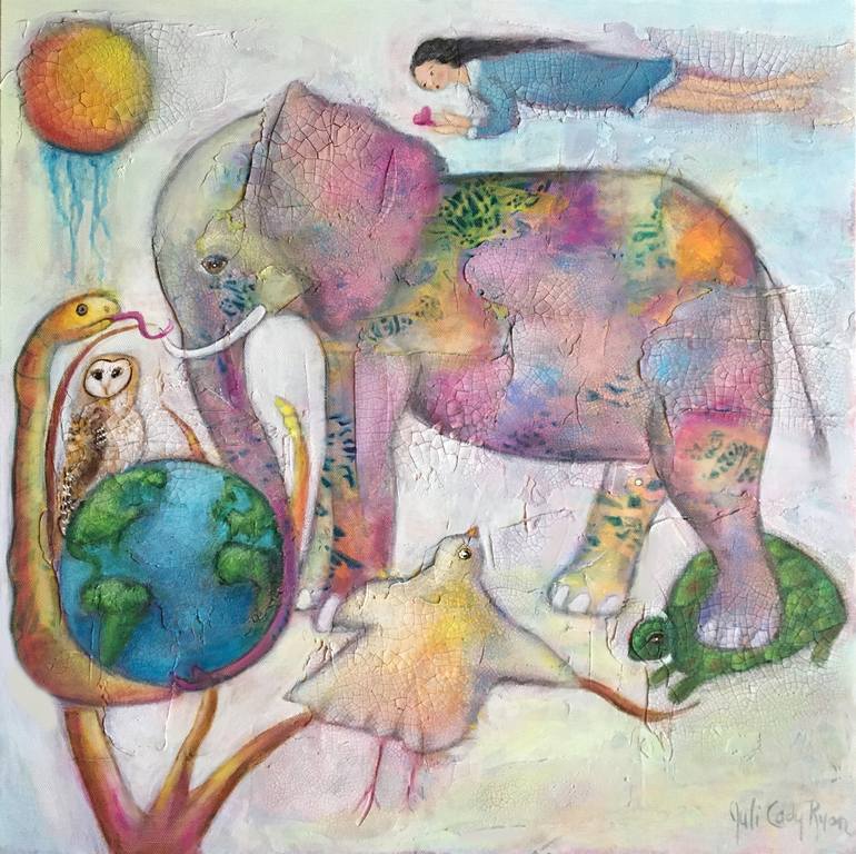 Print of Fine Art Animal Paintings by Juli Cady Ryan