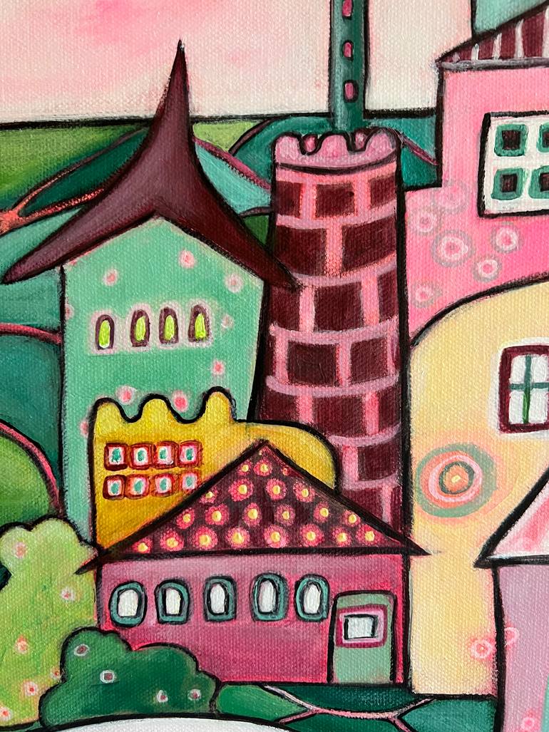 Original Contemporary Cities Painting by Juli Cady Ryan