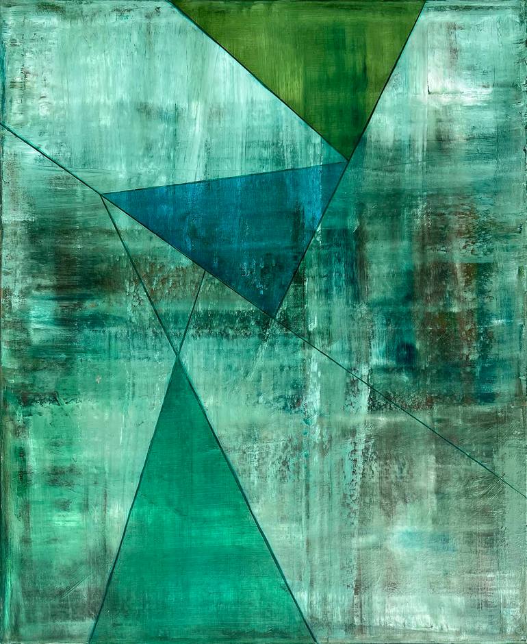 Original Abstract Geometric Painting by Victoria Kloch