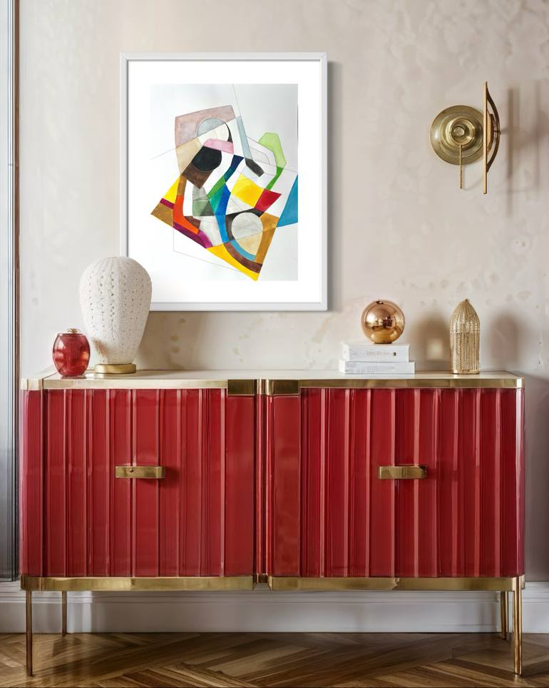 Original Art Nouveau Abstract Painting by Victoria Kloch