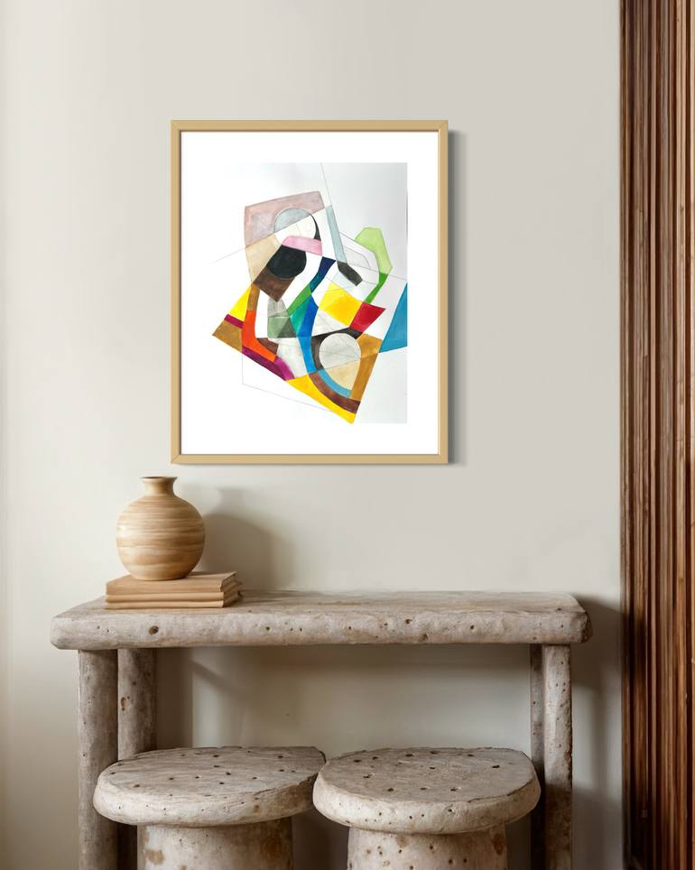 Original Art Nouveau Abstract Painting by Victoria Kloch