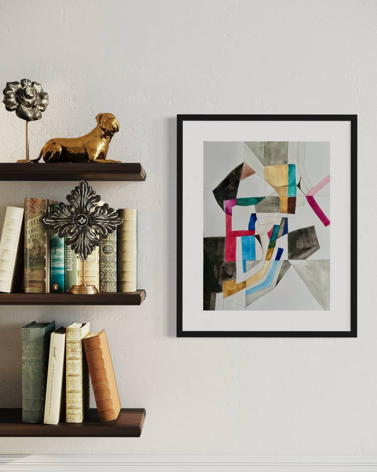 Original Art Nouveau Abstract Painting by Victoria Kloch