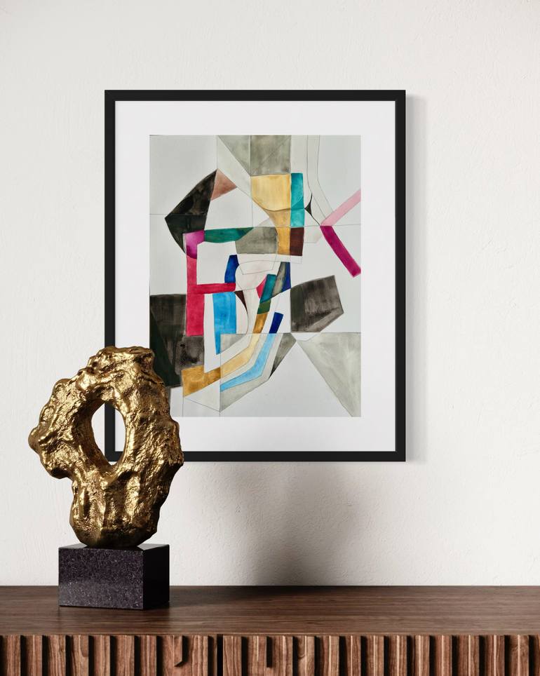 Original Art Nouveau Abstract Painting by Victoria Kloch