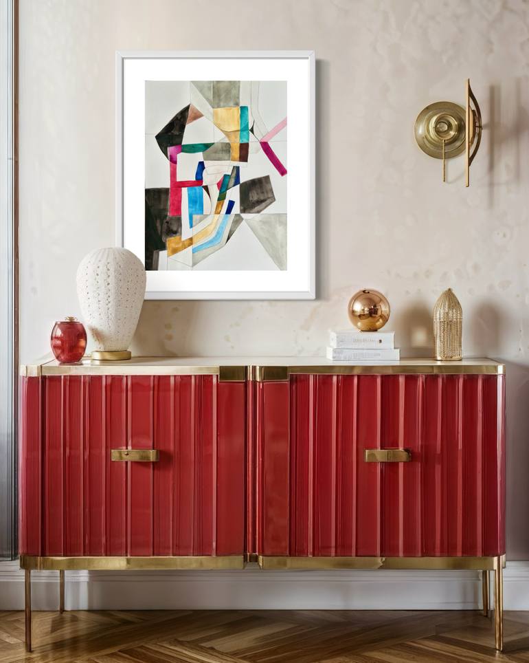 Original Art Nouveau Abstract Painting by Victoria Kloch