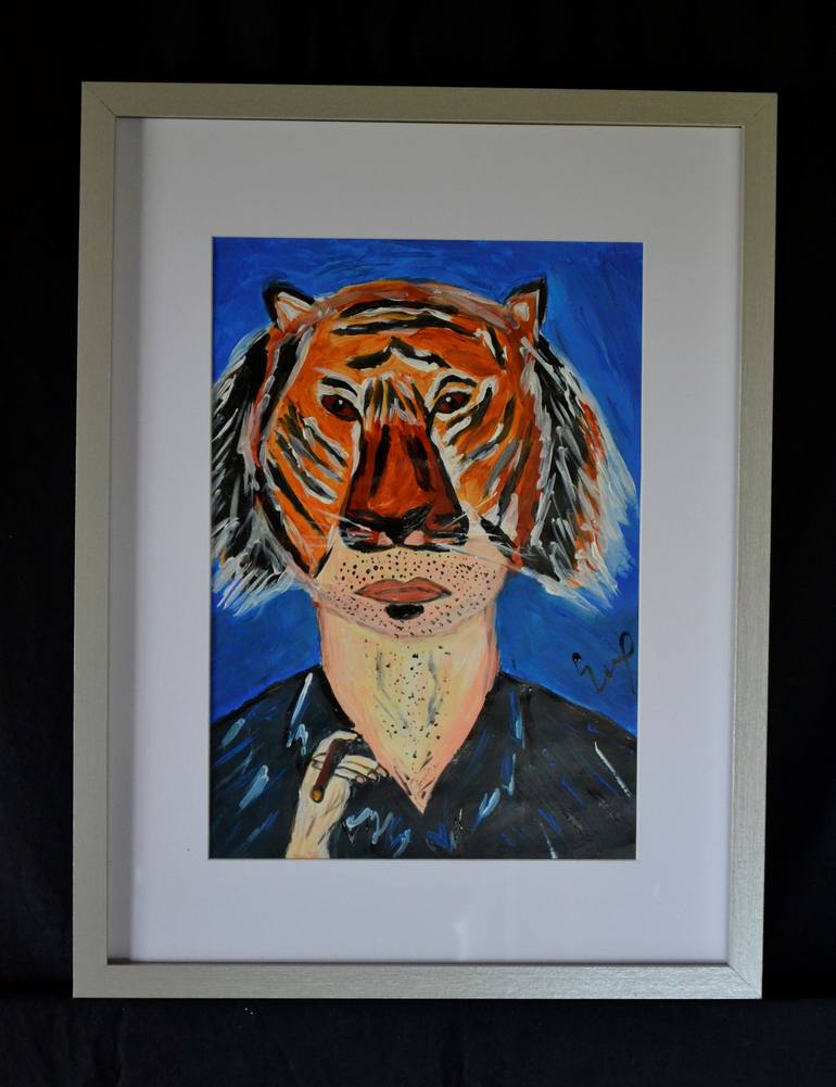 Original Expressionism People Painting by Elena Emma