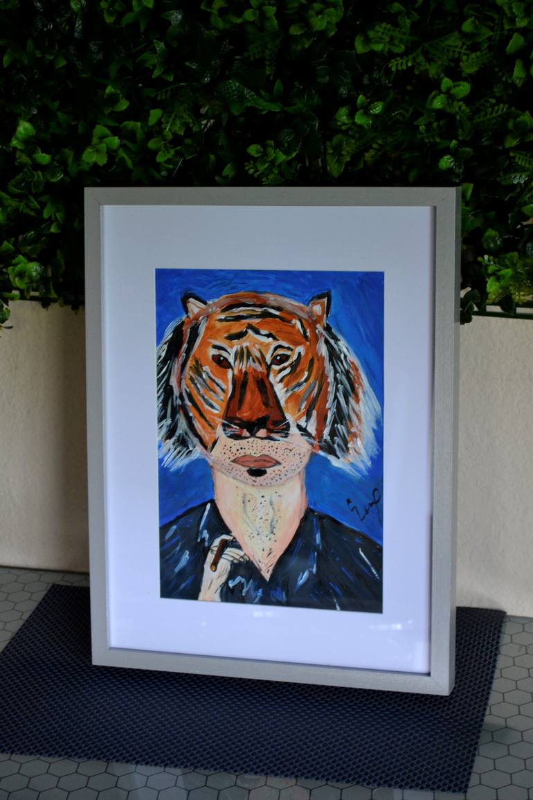Original Expressionism People Painting by Elena Emma