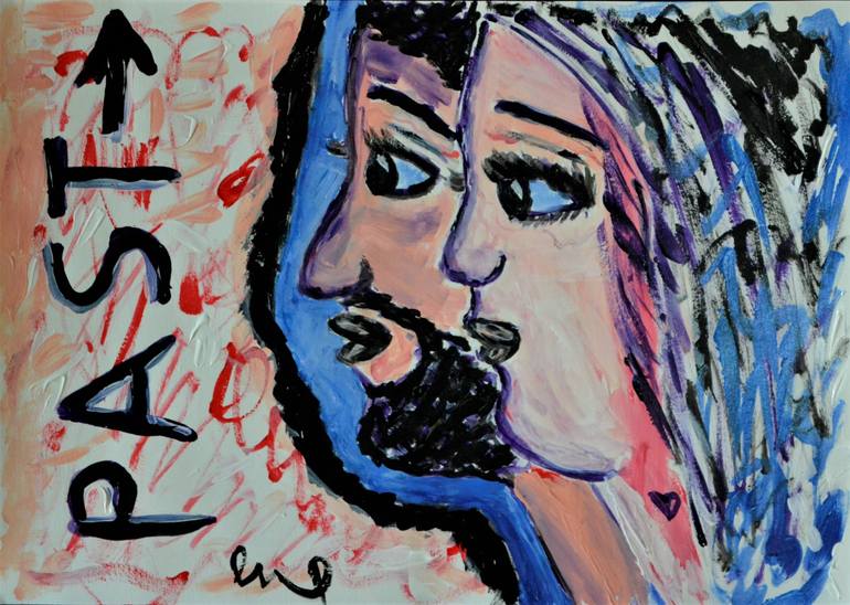 Original Abstract Love Painting by Elena Emma
