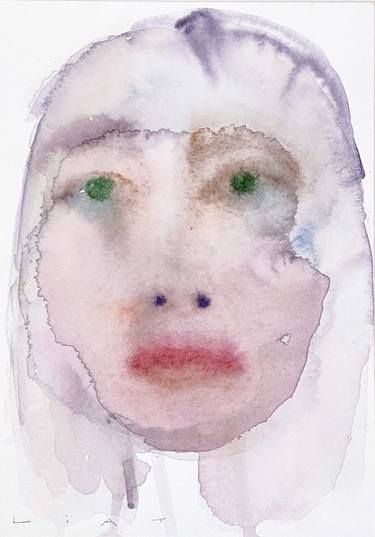 Original Abstract Portrait Painting by Liat Greenberg