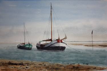 Original Boat Painting by Rik Verdenius