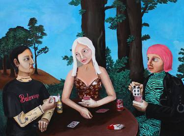 Original Conceptual People Paintings by Tamara Lortkipanidze