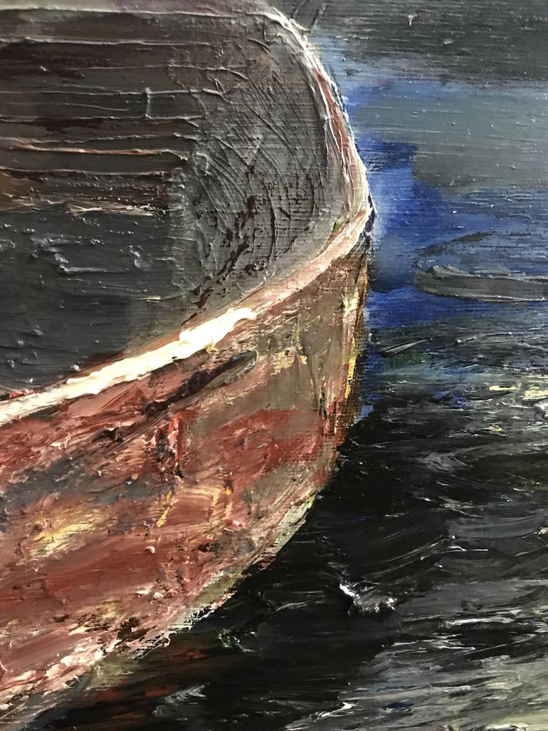 Original Boat Painting by Eliza Matica