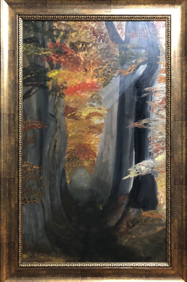 Original Impressionism Tree Painting by Eliza Matica