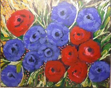 Original Impressionism Floral Paintings by Cesar Gutierrez