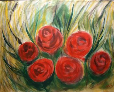Print of Impressionism Floral Paintings by Cesar Gutierrez