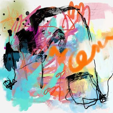 Original Abstract Expressionism Abstract Digital by Chantal Proulx