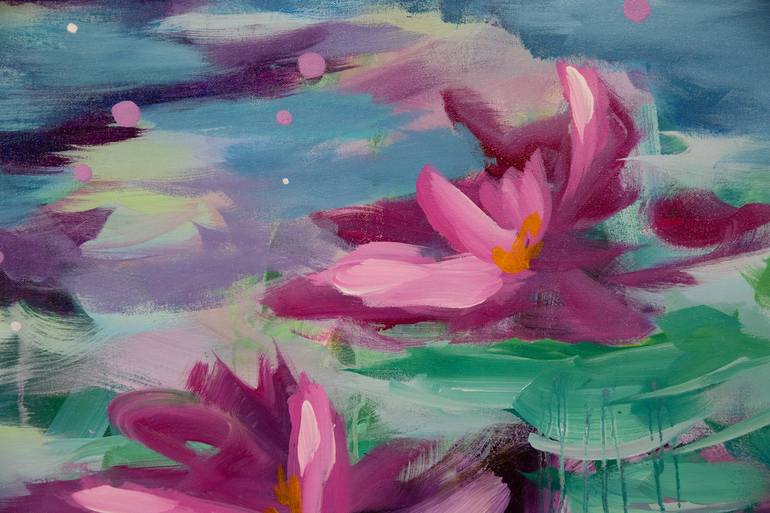 Original Abstract Floral Painting by Chantal Proulx