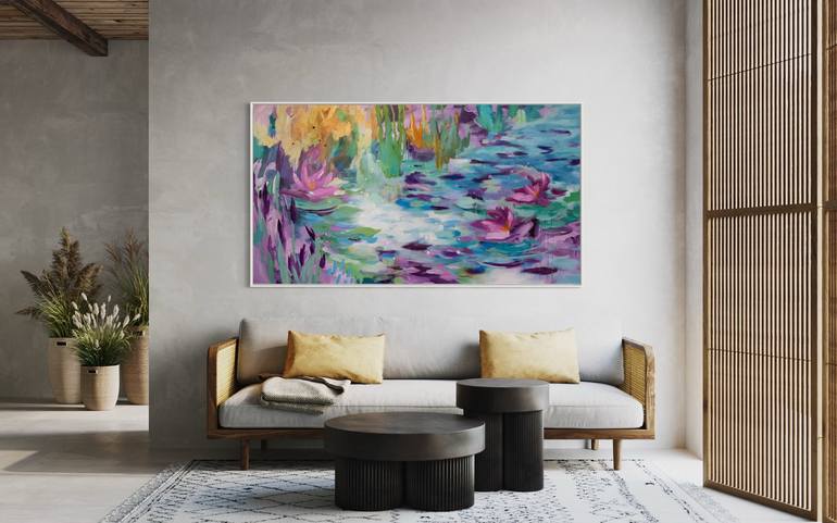 Original Abstract Floral Painting by Chantal Proulx