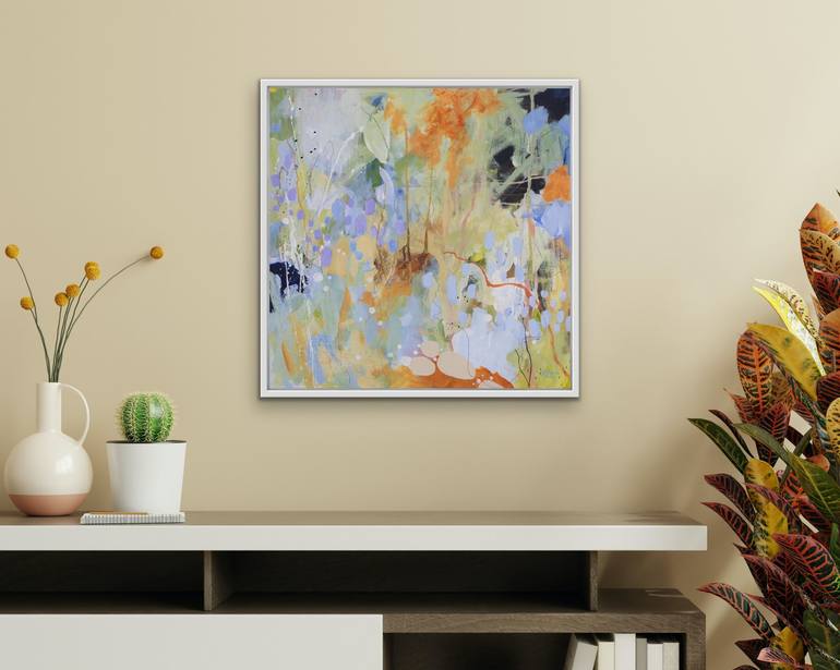 Original Abstract Floral Painting by Chantal Proulx