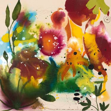 Print of Abstract Floral Paintings by Chantal Proulx