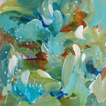 Original Abstract Floral Paintings by Chantal Proulx